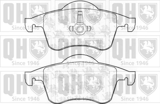 Quinton Hazell BP1104 - Тормозные колодки, дисковые, комплект autospares.lv