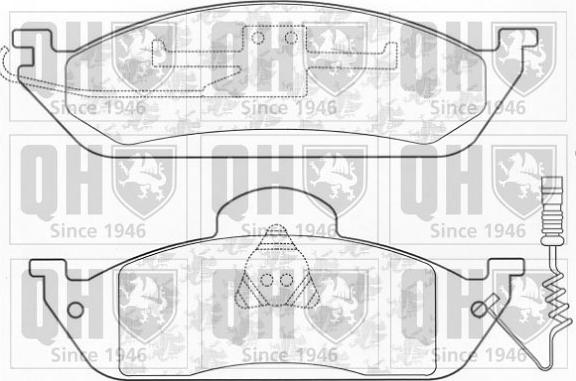 Quinton Hazell BP1134 - Тормозные колодки, дисковые, комплект autospares.lv