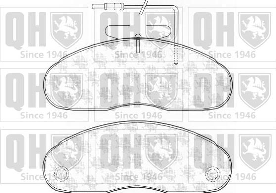 Quinton Hazell BP1136 - Тормозные колодки, дисковые, комплект autospares.lv