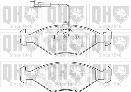 Quinton Hazell BP1124 - Тормозные колодки, дисковые, комплект autospares.lv