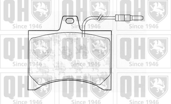 Quinton Hazell BP184 - Тормозные колодки, дисковые, комплект autospares.lv