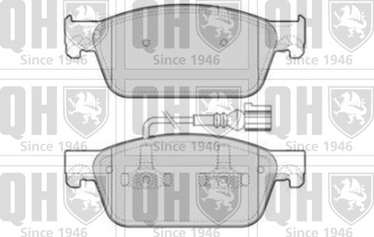 Quinton Hazell BP1807 - Тормозные колодки, дисковые, комплект autospares.lv