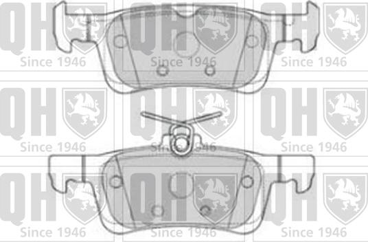 Quinton Hazell BP1831 - Тормозные колодки, дисковые, комплект autospares.lv