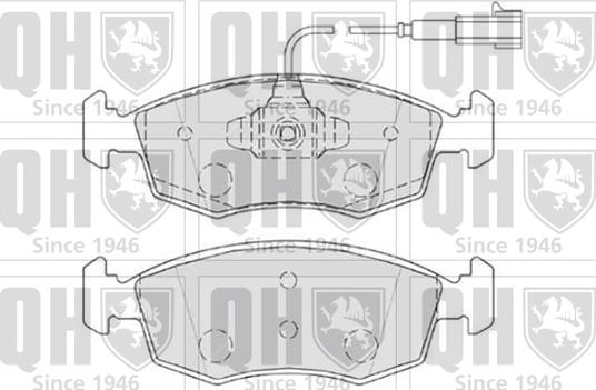 Quinton Hazell BP1832 - Тормозные колодки, дисковые, комплект autospares.lv