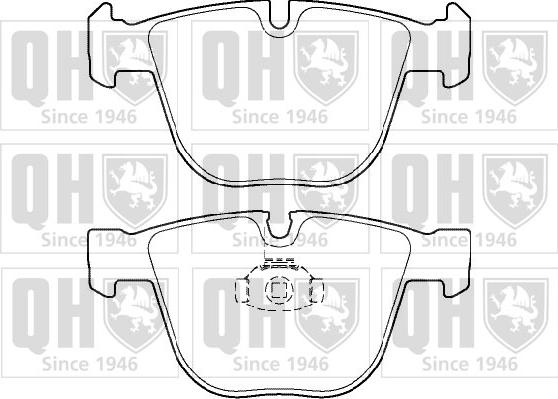 Quinton Hazell BP1399 - Тормозные колодки, дисковые, комплект autospares.lv