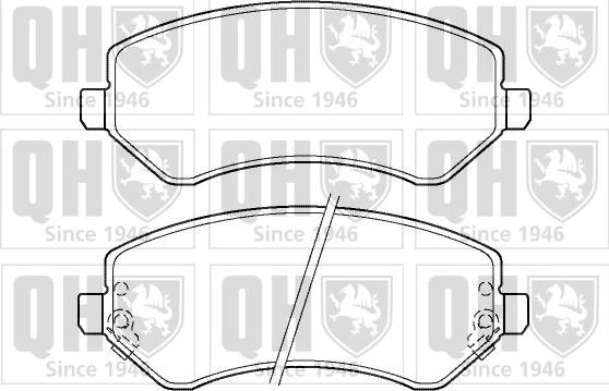 Quinton Hazell BP1344 - Тормозные колодки, дисковые, комплект autospares.lv