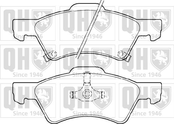 Quinton Hazell BP1345 - Тормозные колодки, дисковые, комплект autospares.lv