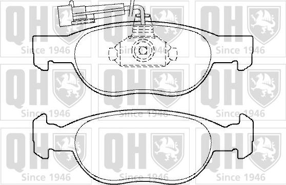 Quinton Hazell BP1340 - Тормозные колодки, дисковые, комплект autospares.lv