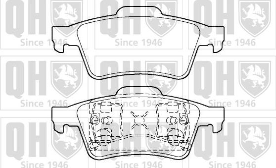 Quinton Hazell BP1355 - Тормозные колодки, дисковые, комплект autospares.lv