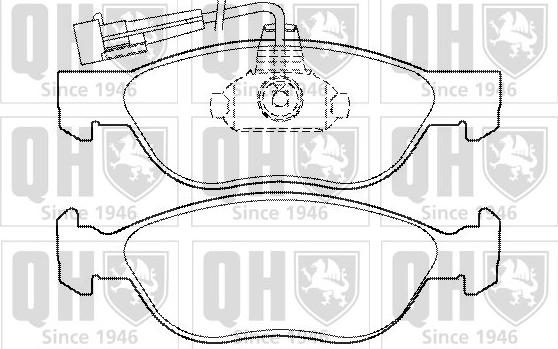 Quinton Hazell BP1353 - Тормозные колодки, дисковые, комплект autospares.lv