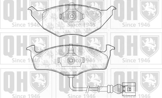 Quinton Hazell BP1300 - Тормозные колодки, дисковые, комплект autospares.lv