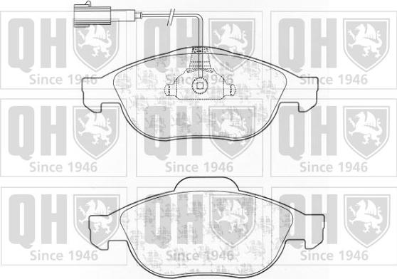 Quinton Hazell BP1302 - Тормозные колодки, дисковые, комплект autospares.lv