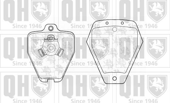 Quinton Hazell BP1307 - Тормозные колодки, дисковые, комплект autospares.lv