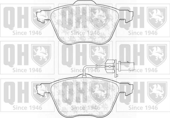 Quinton Hazell BP1313 - Тормозные колодки, дисковые, комплект autospares.lv