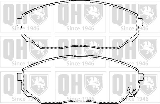 Quinton Hazell BP1389 - Тормозные колодки, дисковые, комплект autospares.lv