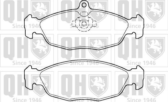 Quinton Hazell BP1385 - Тормозные колодки, дисковые, комплект autospares.lv