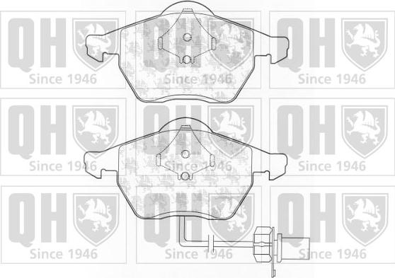 Quinton Hazell BP1324 - Тормозные колодки, дисковые, комплект autospares.lv