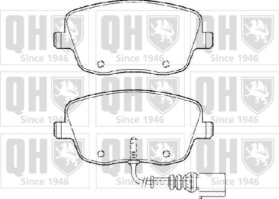 Quinton Hazell BP1370 - Тормозные колодки, дисковые, комплект autospares.lv