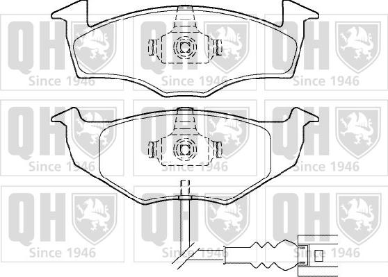 Quinton Hazell BP1372 - Тормозные колодки, дисковые, комплект autospares.lv