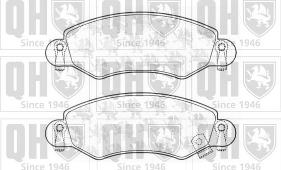 Quinton Hazell BP1254 - Тормозные колодки, дисковые, комплект autospares.lv