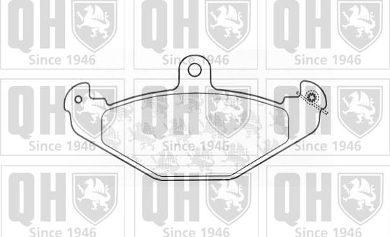 Quinton Hazell BP1256 - Тормозные колодки, дисковые, комплект autospares.lv