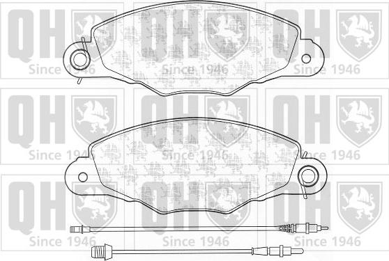 Quinton Hazell BP1253 - Тормозные колодки, дисковые, комплект autospares.lv