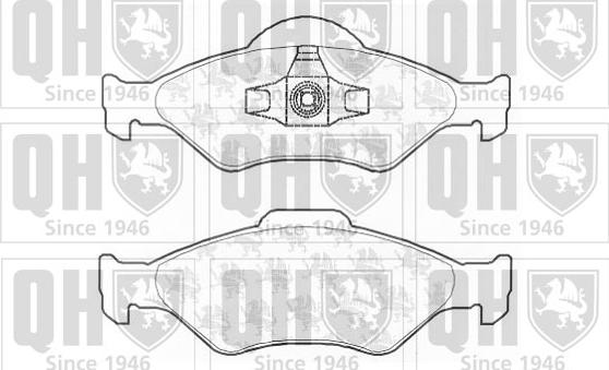 Quinton Hazell BP1260 - Тормозные колодки, дисковые, комплект autospares.lv