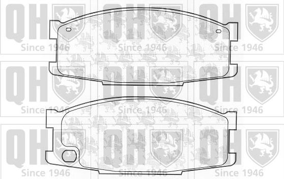 Quinton Hazell BP1206 - Тормозные колодки, дисковые, комплект autospares.lv