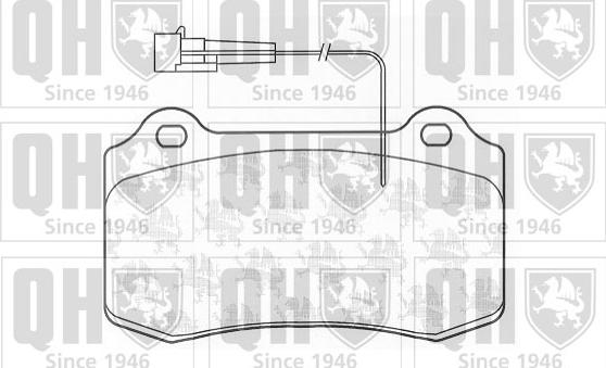 Quinton Hazell BP1201 - Тормозные колодки, дисковые, комплект autospares.lv