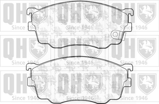 Quinton Hazell BP1231 - Тормозные колодки, дисковые, комплект autospares.lv