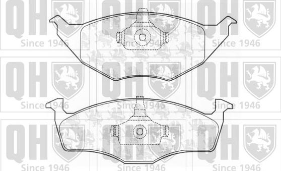 Quinton Hazell BP1224 - Тормозные колодки, дисковые, комплект autospares.lv