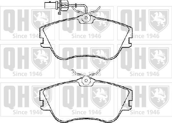 Quinton Hazell BP1275 - Тормозные колодки, дисковые, комплект autospares.lv