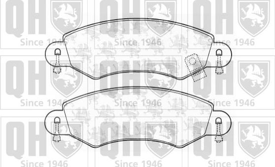 Quinton Hazell BP1273 - Тормозные колодки, дисковые, комплект autospares.lv