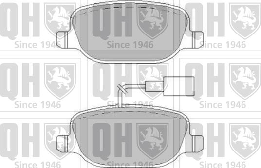 Quinton Hazell BP1744 - Тормозные колодки, дисковые, комплект autospares.lv