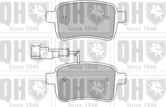 Quinton Hazell BP1745 - Тормозные колодки, дисковые, комплект autospares.lv