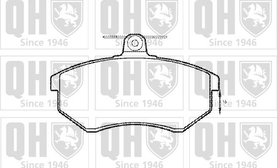 Quinton Hazell BP175 - Тормозные колодки, дисковые, комплект autospares.lv