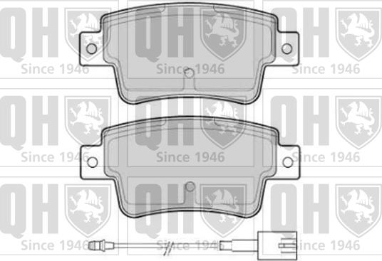 Quinton Hazell BP1768 - Тормозные колодки, дисковые, комплект autospares.lv