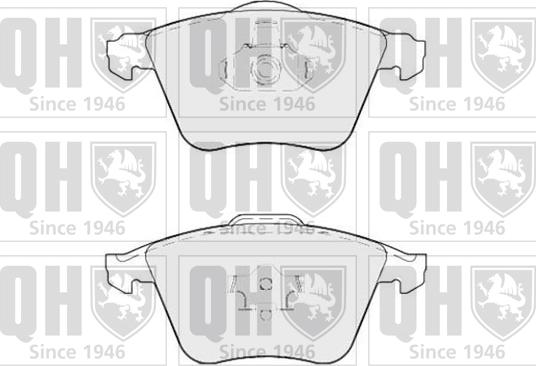 Quinton Hazell BP1730 - Тормозные колодки, дисковые, комплект autospares.lv