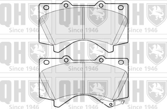 Quinton Hazell BP1737 - Тормозные колодки, дисковые, комплект autospares.lv