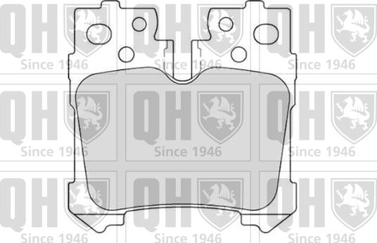 Quinton Hazell BP1724 - Тормозные колодки, дисковые, комплект autospares.lv