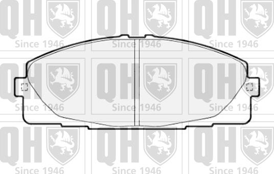 Quinton Hazell BP1725 - Тормозные колодки, дисковые, комплект autospares.lv