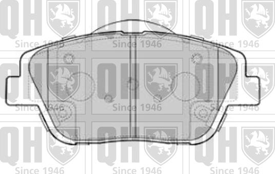 Quinton Hazell BP1776 - Тормозные колодки, дисковые, комплект autospares.lv