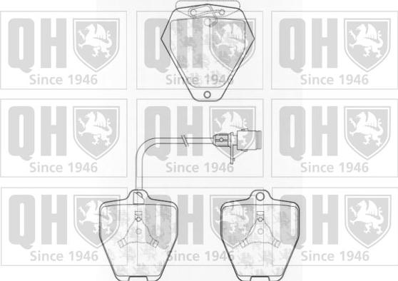 Quinton Hazell BP899 - Тормозные колодки, дисковые, комплект autospares.lv