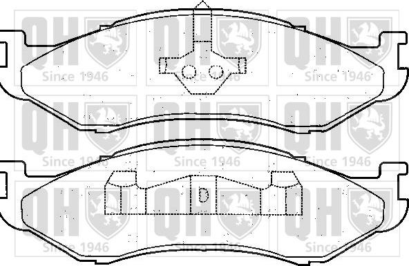 Quinton Hazell BP891 - Тормозные колодки, дисковые, комплект autospares.lv