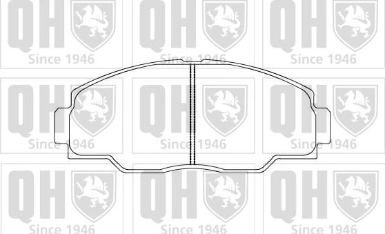 Quinton Hazell BP855 - Тормозные колодки, дисковые, комплект autospares.lv