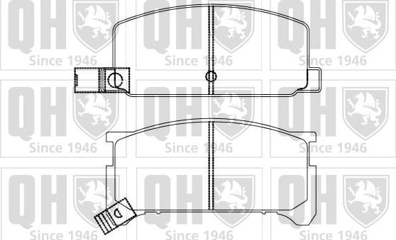 Quinton Hazell BP853 - Тормозные колодки, дисковые, комплект autospares.lv