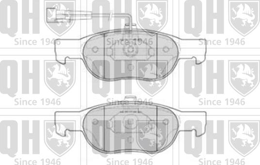 Quinton Hazell BP860 - Тормозные колодки, дисковые, комплект autospares.lv