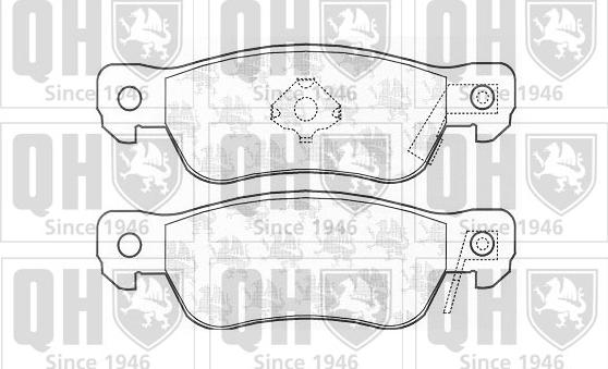 Quinton Hazell BP819 - Тормозные колодки, дисковые, комплект autospares.lv