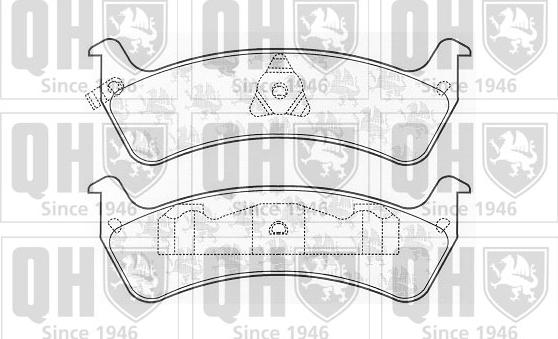 Quinton Hazell BP887 - Тормозные колодки, дисковые, комплект autospares.lv