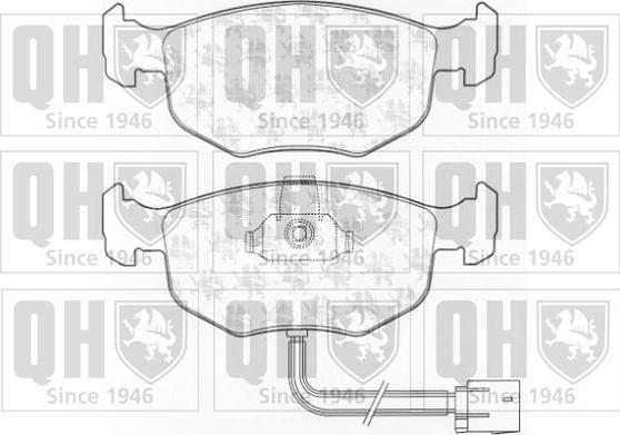 Quinton Hazell BP834 - Тормозные колодки, дисковые, комплект autospares.lv